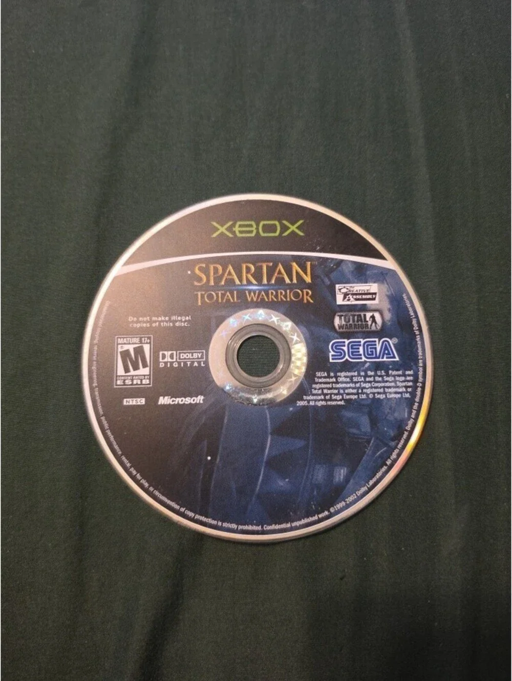 Spartan: Total Warrior (Microsoft Xbox, 2005) Disc Only - TESTED 8326